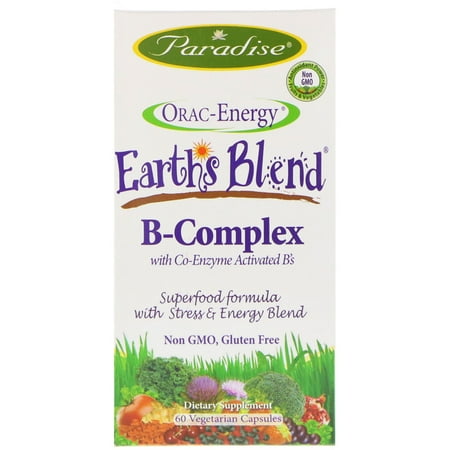 - Paradise Herbs Orac-Energy Earth s Blend B-Complex with Co-Enzyme Activated B s 60 Vegetarian Capsules