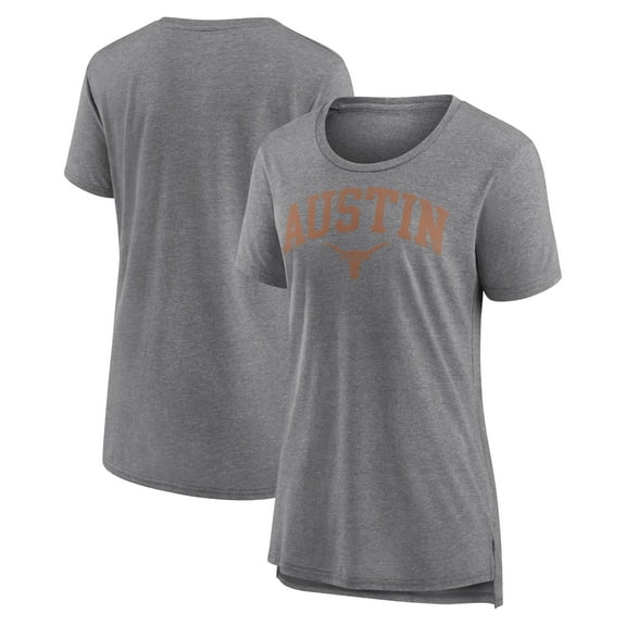 Women's Gray Texas Longhorns Arched City Tri-Blend T-Shirt
