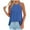 Blue, variant on Summer Halter Neck Tank Tops for Women Pleated Loose Fit Sleeveless Basic Tops Flowy Casual Vacation Cami Shirt Blouse(Black,3XL)