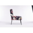 thumbnail image 5 of Accent Chair with Metal Legs, Modern Armless Slipper Chair, Button-Tufted Decorative Sitting Chair, Corner Side Chair for Living Room Bedroom Office, Flower, 5 of 7