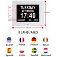 thumbnail image 2 of Reloj digital Aowasi con 8 alarmas y calendario diario para personas mayores, 2 of 7