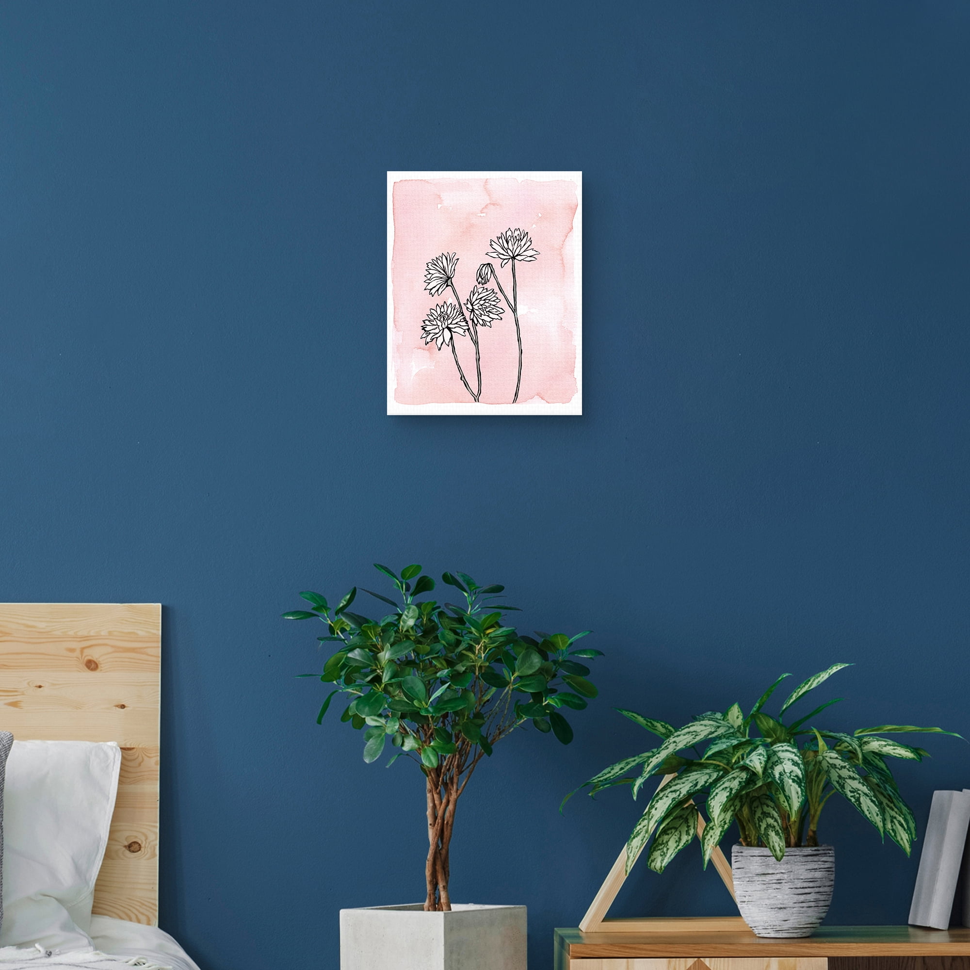 Simple Flowers in Blush by Stephanie Corfee Canvas Art Print