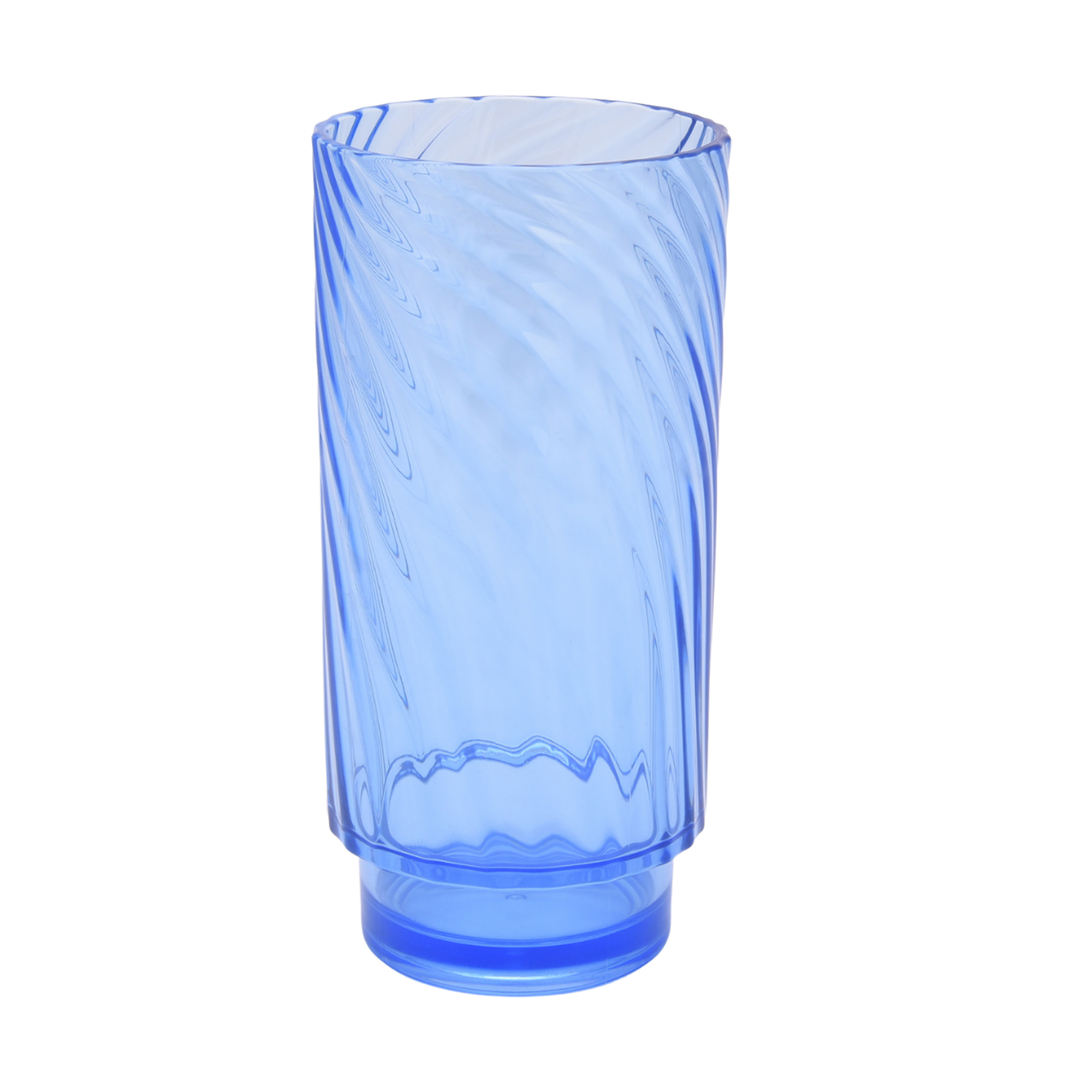 Designer Oval Halo Blue Acrylic Hi Ball Tumbler Set of 4 (15oz), Premium Quality Unbreakable Stemless Acrylic Tumbler for All Purpose B095120339