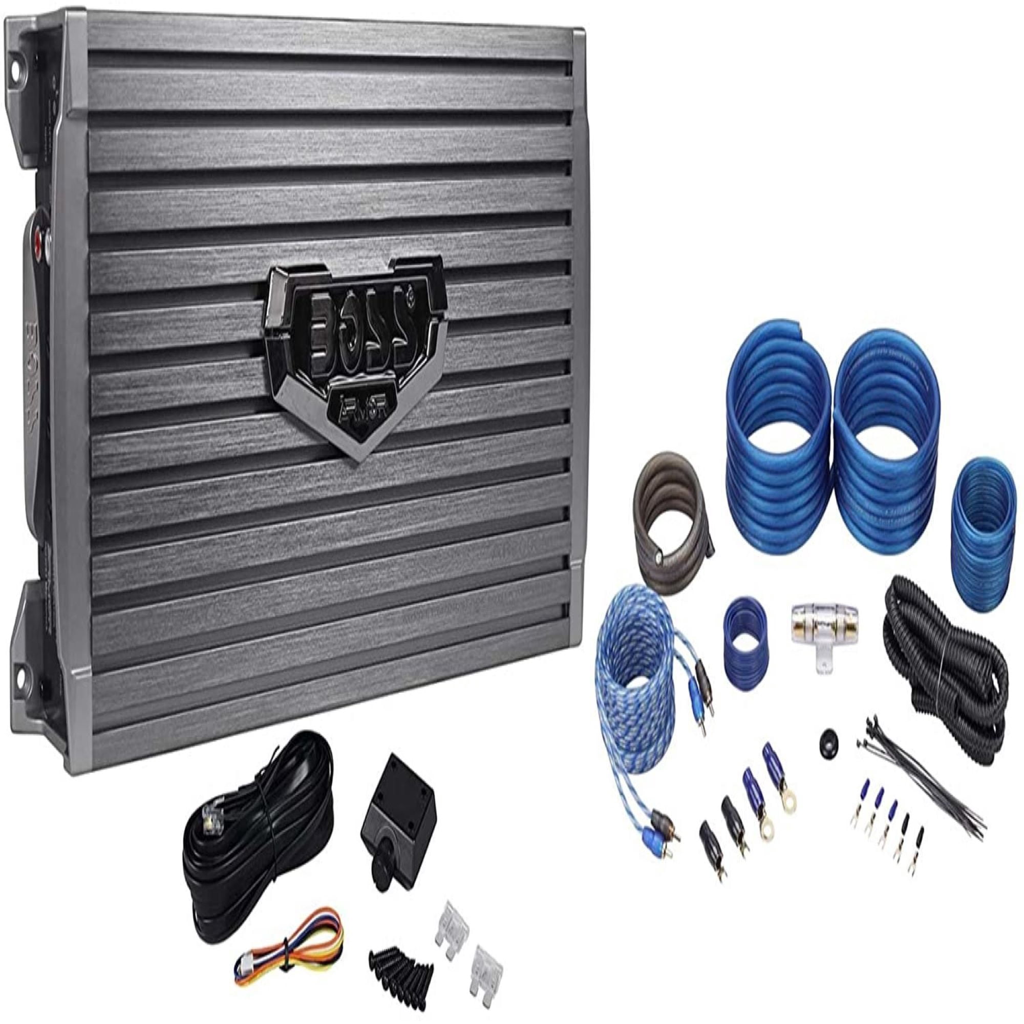 Boss Audio AR2000M 2000W MONO A/B Car Amplifier and 4 Gauge Amp Install Kit