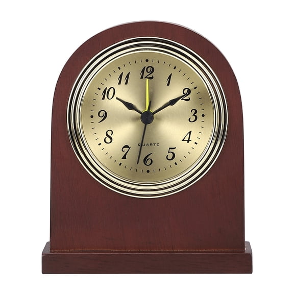 Uxcell Table Clock Wooden Grandfather Clock Stand Gold Frame Gold Base