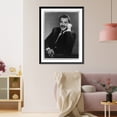 thumbnail image 3 of Historic Framed Print, [Ernie Kovacs, half-length, seated, facing front, with left hand raised to head and right hand holding cigar], 17-7/8" x 21-7/8", 3 of 9