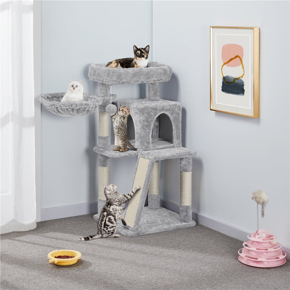 Topeakmart 38in Cat Tree Tower Medium Cat House with Condo Perch