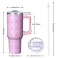 thumbnail image 2 of Pink Breast Cancer Tumbler with Handle and Lid,40oz Double Wall Vacuum Insulated Tumbler,Cups Gift for Women and Men, 2 of 7