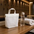 thumbnail image 6 of Mesh Storage Bag - Portable Zipper Tote for Travel & Daily Organizer - Handheld Breathable Toiletry Bag for Bathroom, Beach, Pool White, 6 of 7