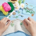 thumbnail image 3 of 12 Pcs Leaf Flower Stitch Markers Enamel Crochet Stitch Marker Removable Leverback Clasp Locking Stitch Marker for Knitting Weaving Sewing Jewelry Making, 3 of 6