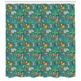 thumbnail image 3 of Ambesonne Jungle Shower Curtain, Hippo Parrot Koala and Deer, 69"Wx75"L, Multicolor, 3 of 3