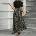 thumbnail image 3 of Off The Shoulder Prom Dress, T Shirt Casual Floral Wedding Guest High Waist Elegant Classy Flowy Long Dress Grandmother Of Bride Dresses With Jackets Plus Size Dress Casual (L, Dark Gray) ZMTing, 3 of 5