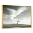 thumbnail image 2 of Designart "Monochrome Lone Tree In Field" Tree Floater Framed Canvas Wall Art, 2 of 5