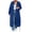 #1Blue, variant on Womens Drawstring Waist Zip Up Hooded Jacket Long Sleeve Casual Coat