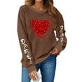 thumbnail image 2 of ameIAEA Valentines Day Sweatshirt Women Crewneck Graphic Pullover Long Sleeve Fall Spring Tops, 2 of 4