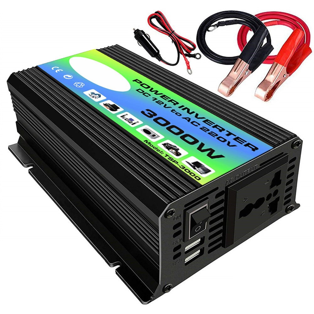 Mosiee Pure Sine Wave Inverter 3000W Boat Car Converter Power Inverter Dc 12V To Ac 110V/220V Invertor Usb Car Power Inverter
