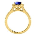 thumbnail image 3 of Mauli Jewels Rings for Women 1.10 Carat Diamond And Tanzanite Ring 4-prong 14k Yellow Gold, 3 of 6