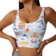 thumbnail image 1 of Balery Cute Shark Sujetadores deportivos con espalda cruzada para mujer, acolchados, sin costuras, de alto impacto, ideales para yoga, gimnasio, entrenamiento y fitness.-X-Large, 1 of 8