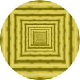 thumbnail image 1 of Ahgly Company Machine Washable Indoor Round Transitional Banana Yellow Area Rugs, 5' Round, 1 of 7