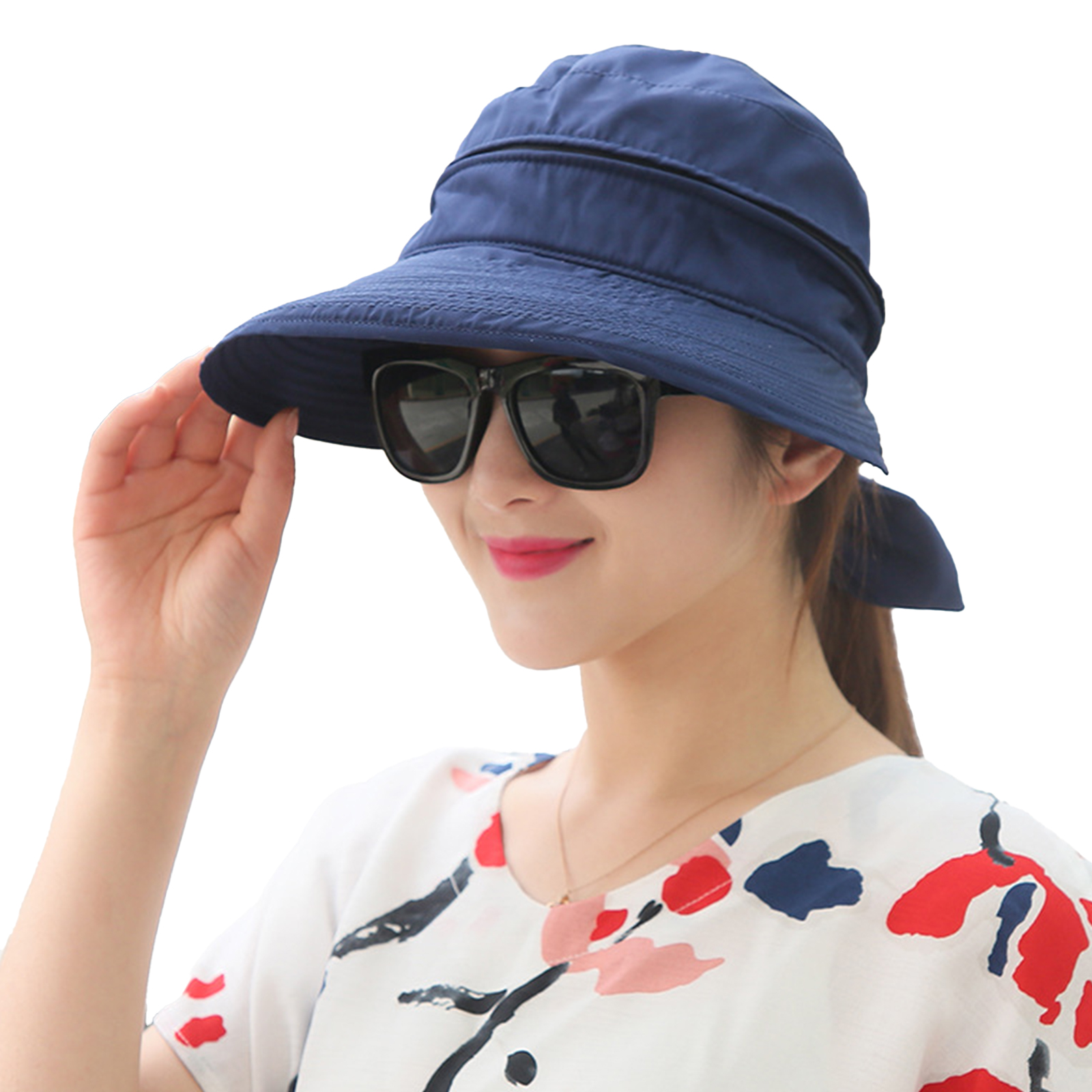 Sun Visor Hats Wide Large Brim Empty Top Hat Sun Protection 2 in 1 ZipOff Beach Sun Hat for