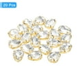 thumbnail image 3 of Unique Bargains 20Pack Teardrop Sew on Rhinestone - 18x13mm Glass Teardrop Crystal Rhinestones in Gold Prong Setting (White), 3 of 7