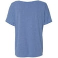 thumbnail image 4 of BELLA 8815 BELLA+CANVAS T-Shirt Basique Col en V pour Femmes, 2TG, Bleu Triblend, 4 of 5