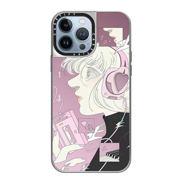 Funda De Teléfono Espejo Chapado De Lujo Para iPhone 14 Plus 11 12 13 14 Pro Max Marca Casetif Con Caja De Silicona Dura Talla Cubierta Trasera A Prueba De Golpes Gao Jiahui unisex