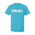 thumbnail image 2 of Wild Bobby Pray. Inspirational/Christian Men Graphic Tee, Light Turquoise, Medium, 2 of 5