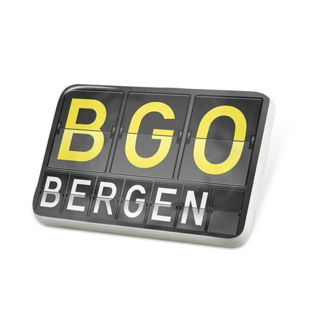 Porcelein Pin BGO Airport Code for Bergen Lapel Badge – NEONBLOND