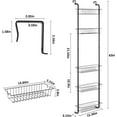 Over the Door Hanging Pantry Organizer Rack, 6Tier Metal Organizer