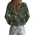 thumbnail image 2 of Women Rose Brushed Knit Sweaters Floral Fashion Plus Size Sweater, 2 of 4