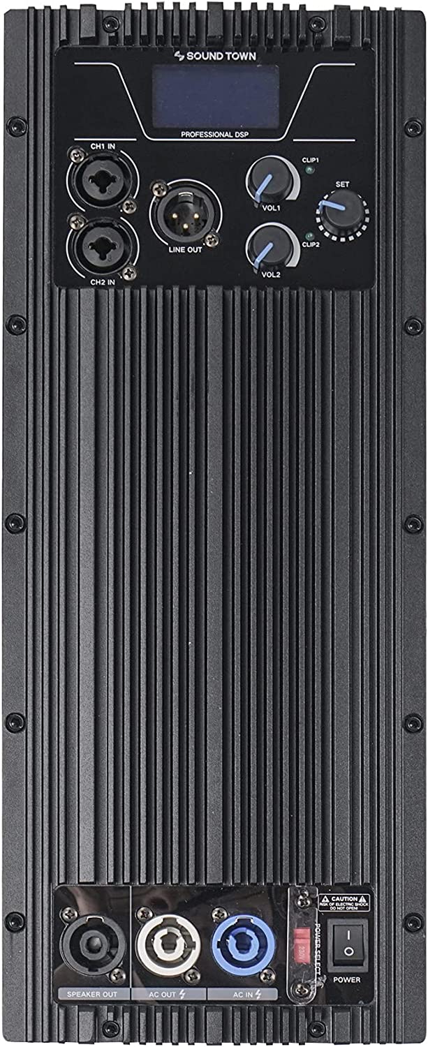 Sound Town Line Array Speaker System with One 18" Powered Subwoofer w/DSP and Speaker Output, Two 6 x 3 Line Array Speakers, Black (CARME-18M3) - image 2 of 9