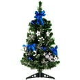 thumbnail image 6 of Sympathy Silks Artificial Christmas Tree 30" Blue/Silver Tree for a cemetery vase, 6 of 6