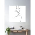 thumbnail image 2 of Fine Art Line Poster Wall Art, Modern Wall Decor For Living Room Bedroom, 30x30 UNFRAMED, 2 of 3