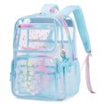 thumbnail image 1 of Mochila transparente MOONBABY Lovely para niñas en edad escolar azul, 1 of 9