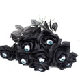 thumbnail image 4 of SeekLGT Halloween Artificial Flowers Black Faux Rose, Gothic Fake Rose Stem for Halloween Flower Bouquet, Home Vase Centerpiece, Wedding Party Gothic Decor, 4 of 8