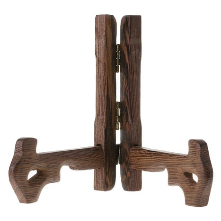 

EVEXPLO Wood Display Stand Trea Plates Photos Tea Tray Storage Flower Herb Tray Bracket
