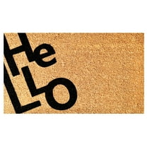 Calloway Mills Angle Hello Natural/Black Outdoor Doormat 30" x 48"