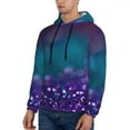 thumbnail image 3 of Lsque Purple and Green Glitter Pattern Casual Men's Hoodie,Hooded Sweatshirt with Kangaroo Pocket,Pullover Hoodie-4X-Large, 3 of 7