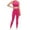 D15/Hot Pink, variant on Afdoent Womens Workout Set Women's Yoga Set Solid Color Yoga Suit Quick Drying Gym Outfit Sportswear For Morning Runs Gym Outfits