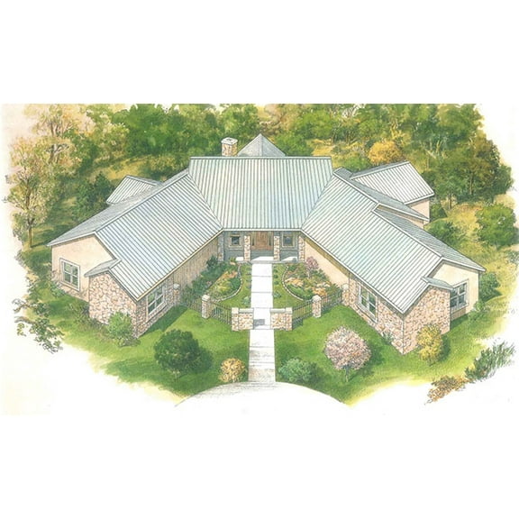 010-416: Traditional Country 3 Bed, 3 Bath Luxury Home Plan, 3302 Sq Ft: Full Blueprints with License to Build by Home Plan Marketplace - Lesuto