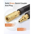 thumbnail image 3 of Air Hose 1/4 in. x 50 ft Air Compressor Hose, Heavy Duty, Lightweight, Hybrid, with 1/4" Industrial Brass Quick Coupler and Plug, 3 of 6