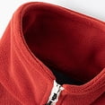 thumbnail image 3 of Maoxin Mens Jackets Men's Thickened Warm Solid Color Pocket Zipper Long Sleeved Casual Jacket Red L, 3 of 5