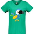 thumbnail image 3 of Inktastic Tropical Parrot, Colorful Parrot, Tropical Bird Women's V-Neck T-Shirt, 3 of 5