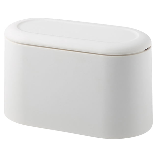 DRAFIDEEP 1Pcs Multi-Function Trash Can Desktop PP Material Easy to Clean Built-In Clips for Household Users