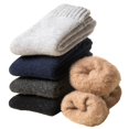 thumbnail image 2 of Calcetines térmicos de lana para hombre, medias súper gruesas, cálidas, suaves y acogedoras, para senderismo y clima frío, Invierno, 2 of 4
