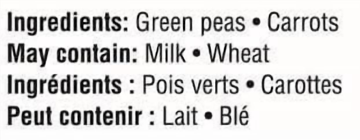 Pois et carottes Great Value 750g