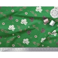 thumbnail image 2 of Soimoi Green Cotton Jersey Fabric Leaves & Montara Tetrarose Floral Print Fabric by Yard 58 Inch Wide, 2 of 3
