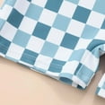 thumbnail image 6 of Baby Swimsuit Baby Toddler Boys Checkered One Piece Swimsuit Quick Dry Stretchy Fabric Swimwear with Hat Upf 50+ Boys Bathing Suit Blue 12 Months-24 Months, 6 of 6