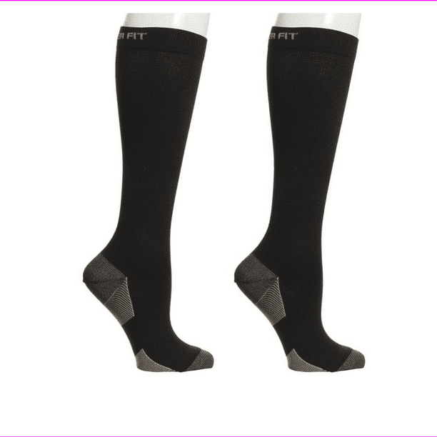 Copper Fit Knee High Compression Socks 2-pack in Black, Size S/M ...